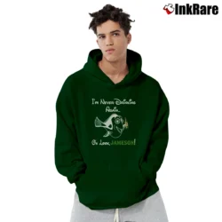 Men’s Dory Fish Jameson Drinking Graphic Pullover Hoodie in forest green | Cozy, Durable, Modern Fit