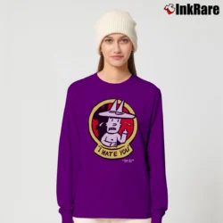 Women’s Doug Allen Steven Cartoon Pop Art Punk Rock South Park Spongebob Squarepants Ren Stimpy Long-Sleeve Top in purple | Sleek, Versatile, All-Season