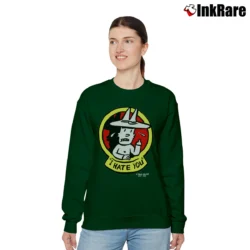 Women’s Doug Allen Steven Cartoon Pop Art Punk Rock South Park Spongebob Squarepants Ren Stimpy Relaxed Sweatshirt in forest green | Soft, Laid-Back Vibe