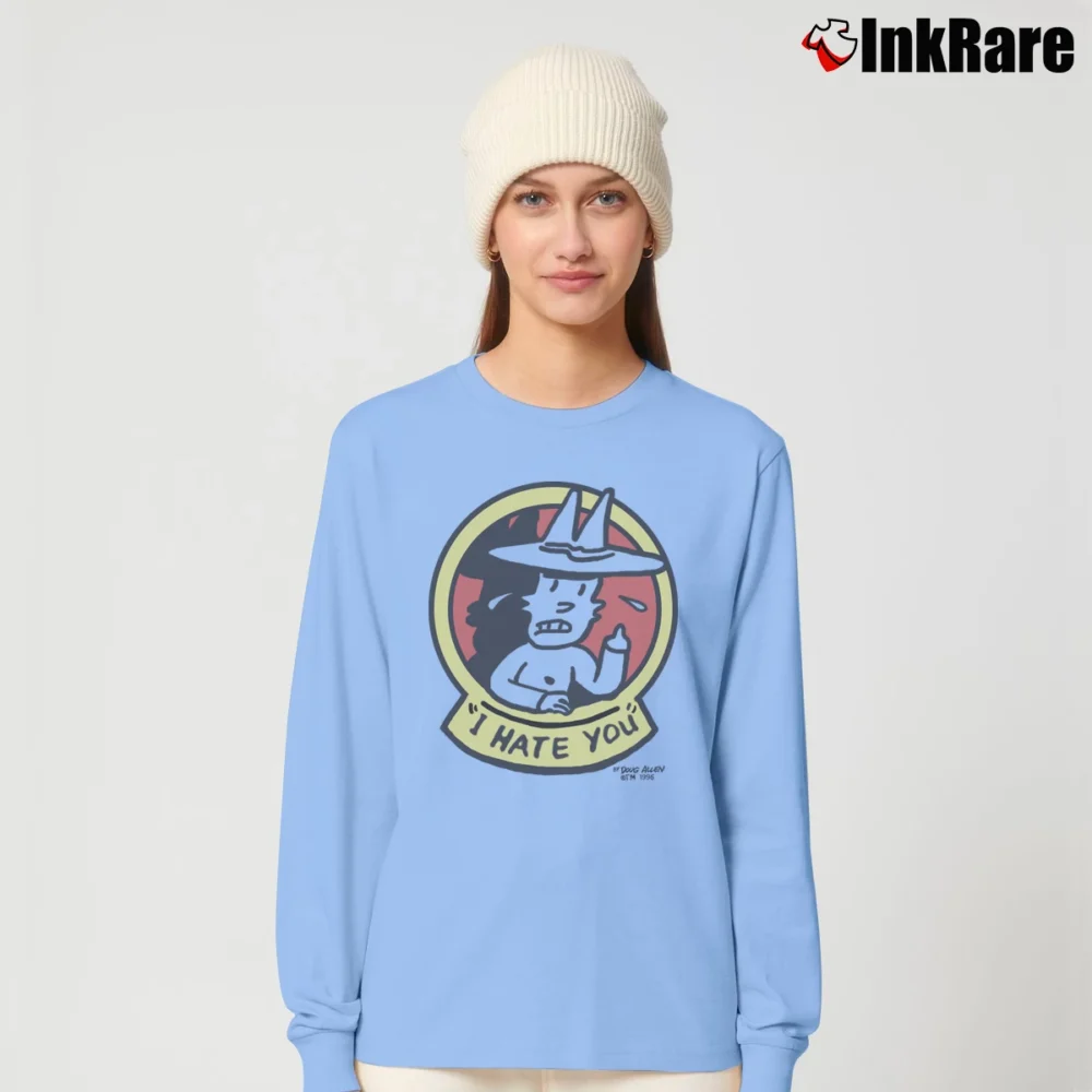 Women’s Doug Allen Steven Cartoon South Park Spongebob Squarepants Ren Stimpy Long-Sleeve Top in light blue | Sleek, Versatile, All-Season