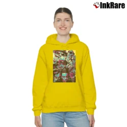 Women’s Dr Dre And Legendary Rappers Retro Style Cozy Hoodie in yellow | Warm, Structured, Stylish