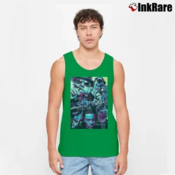 Men’s Dr Dre And Legendary Rappers Retro Style Tank Top in irish green | Breathable, Active-Friendly Design