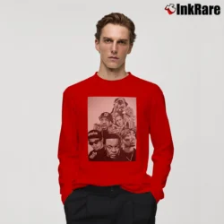 Men’s Dr Dre And Rappers Long-Sleeve Shirt in red | Sleek, Lightweight, Year-Round Wear
