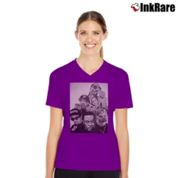 Women’s Dr Dre And Rappers V-Neck Tee in purple | Chic Neckline, Soft Texture
