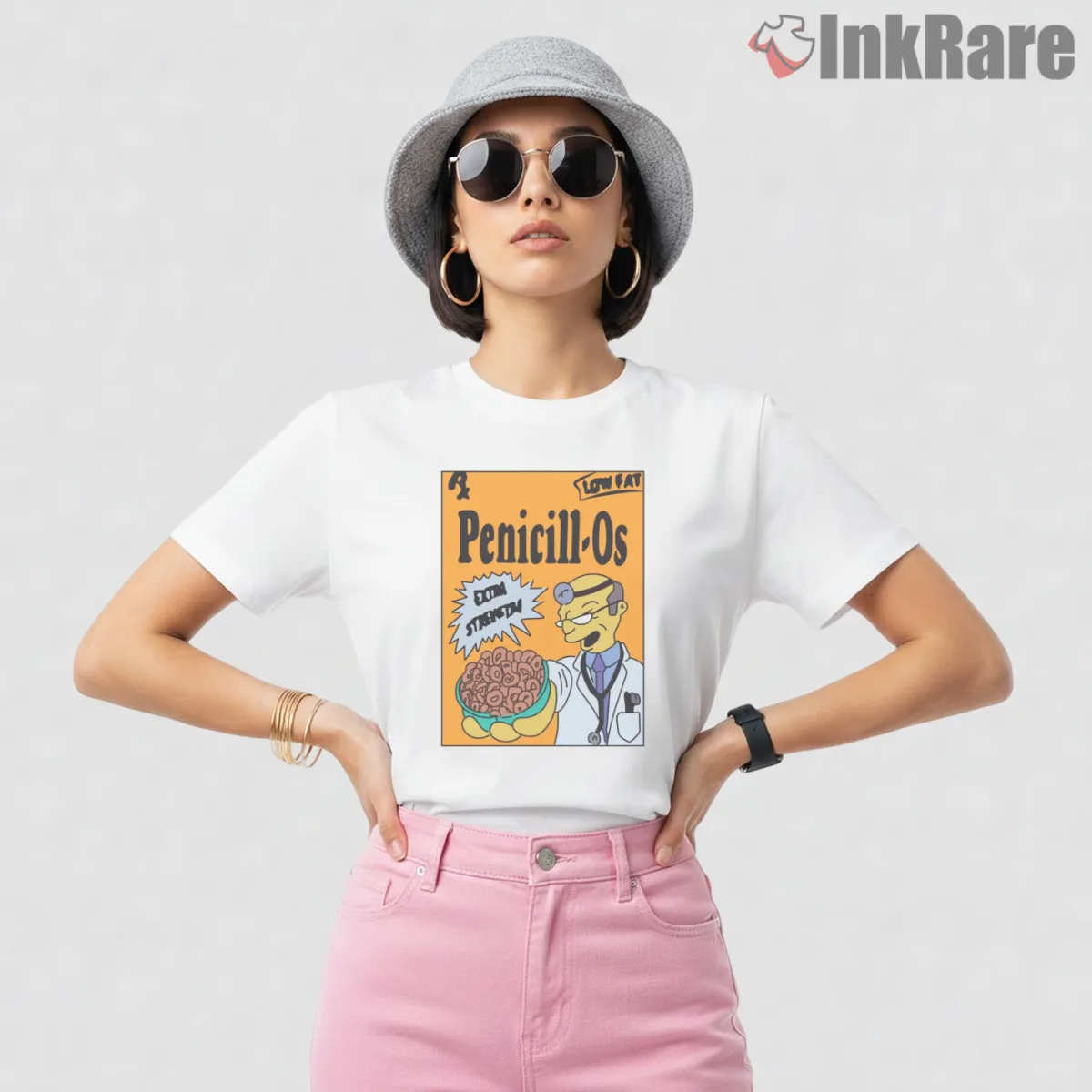 Dr Hibbert Penicill O Cereal Medical Parody Short Sleeve White Dr Hibbert Penicill O Cereal Medical Parody Shirt on white short sleeve shirt for women graphic tee