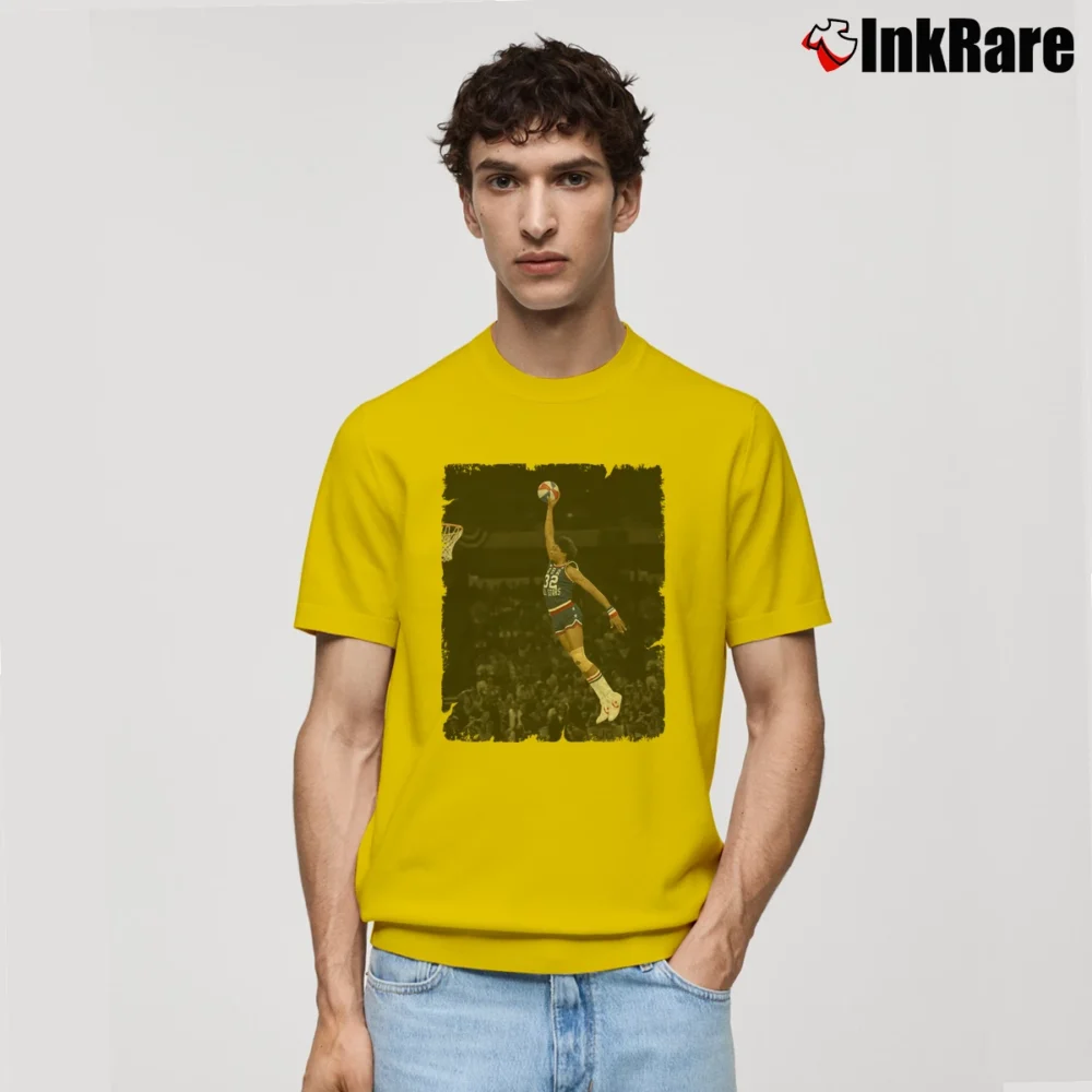 Men’s dr j julius erving for Retro Basketball Fans Classic T-Shirt in yellow | Soft, Breathable Everyday Wear