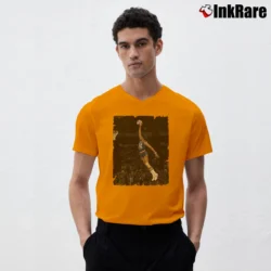 Men’s dr j julius erving for Retro Basketball Fans V-Neck Tee in orange | Sharp, Breathable, Everyday Staple