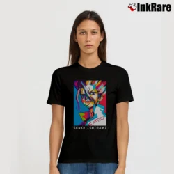Women’s Dr Stone Senku Ishigami Portrait T-Shirt in black | Soft, Flattering Fit