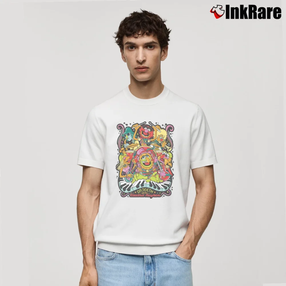 Men’s Dr Teeth And The Electric Mayhem Classic T-Shirt in white | Soft, Breathable Everyday Wear