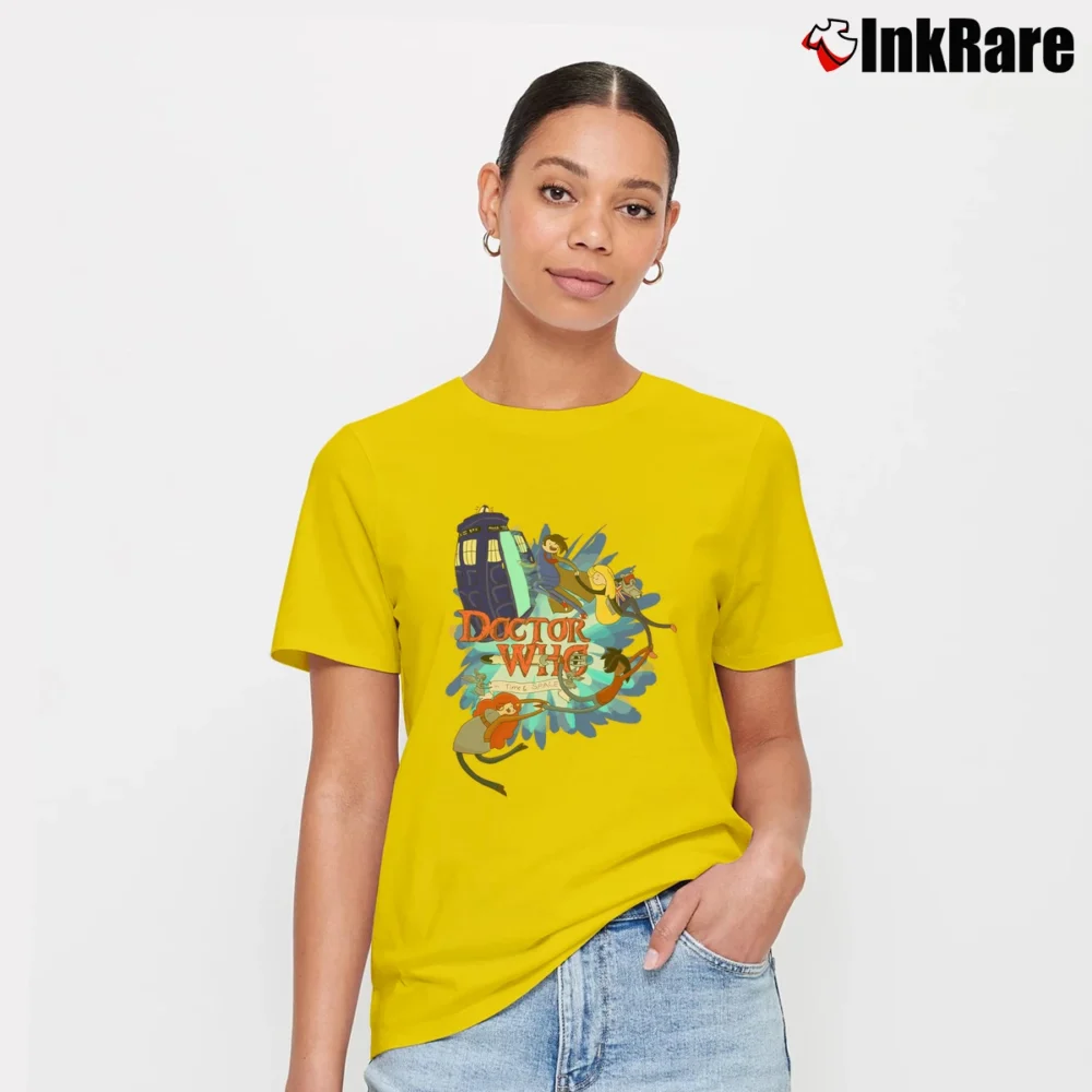 Women’s Dr Who Adventure Time T-Shirt in yellow | Soft, Flattering Fit