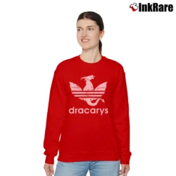 Women’s Dracarys Game Of Thrones Mother Of Dragons Fire Relaxed Sweatshirt in red | Soft, Laid-Back Vibe