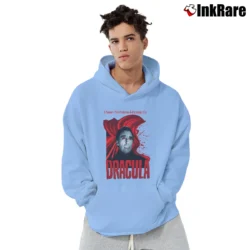Men’s Dracula Christopher Lee Pullover Hoodie in light blue | Cozy, Durable, Modern Fit