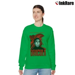 Women’s Dracula Christopher Lee Relaxed Sweatshirt in irish green | Soft, Laid-Back Vibe