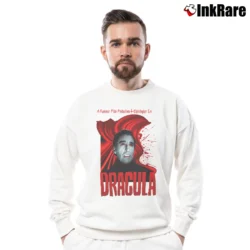 Men’s Dracula Christopher Lee Crewneck Sweatshirt in white | Cozy Fabric, Clean Style