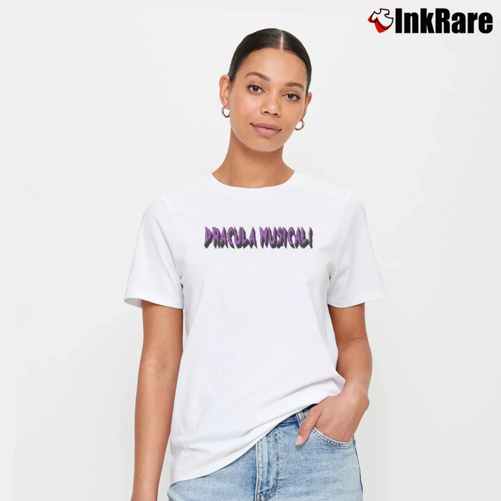 Women’s Dracula Musical Signature T-Shirt in white | Soft, Flattering Fit
