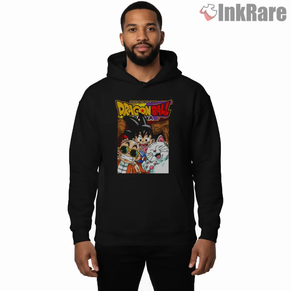 Dragon Ball Chibi Character Collage Hoodie Black Dragon Ball Chibi Character Collage Shirt on black hoodie for men graphic tee