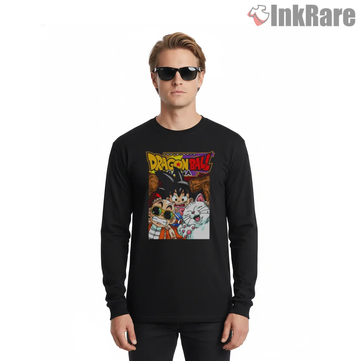 Dragon Ball Chibi Character Collage Long Sleeve Black Dragon Ball Chibi Character Collage Shirt on black long sleeve shirt for men graphic tee
