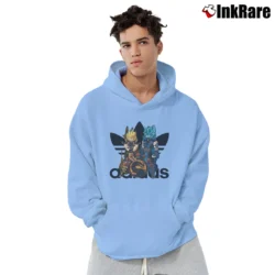 Men’s Dragon Ball Mortal Kombat Crossover Pullover Hoodie in light blue | Cozy, Durable, Modern Fit