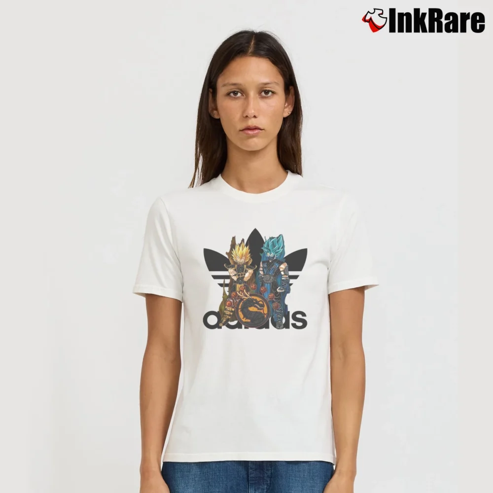 Women’s Dragon Ball Mortal Kombat Crossover Signature T-Shirt in white | Soft, Flattering Fit