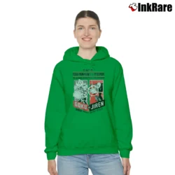 Women’s Dragon Ball Super Ultra Gokuu Vs Jiren Best Dad Dragon Ball Cozy Hoodie in irish green | Warm, Structured, Stylish