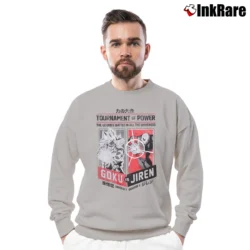 Men’s Dragon Ball Super Ultra Gokuu Vs Jiren Best Dad Dragon Ball Crewneck Sweatshirt in sport grey | Cozy Fabric, Clean Style