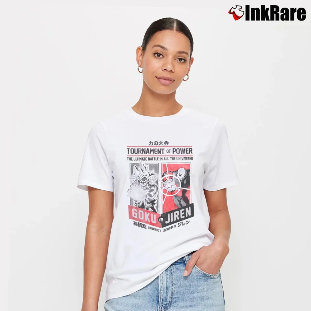 Women’s Dragon Ball Super Ultra Gokuu Vs Jiren Best Dad Dragon Ball Signature T-Shirt in white | Soft, Flattering Fit