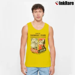 Men’s Dragon Ball Super Ultra Gokuu Vs Jiren Best Dad Dragon Ball Tank Top in yellow | Breathable, Active-Friendly Design