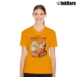 Women’s Dragon Ball Super Ultra Gokuu Vs Jiren Best Dad Dragon Ball V-Neck Tee in orange | Chic Neckline, Soft Texture