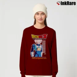 Women’s Dragon Ball Z Card Game Retro Anime Long-Sleeve Top in maroon | Sleek, Versatile, All-Season