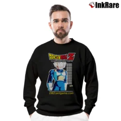 Men’s Dragon Ball Z Card Game Retro Anime Crewneck Sweatshirt in black | Cozy Fabric, Clean Style