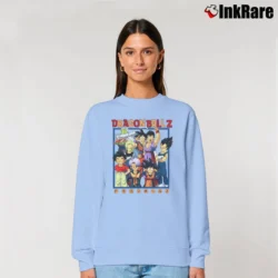 Women’s Dragon Ball Z Classic Anime Relaxed Sweatshirt in light blue | Soft, Laid-Back Vibe