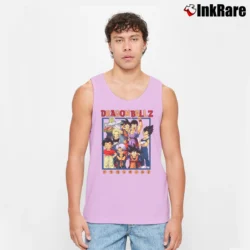 Men’s Dragon Ball Z Classic Anime Tank Top in light pink | Breathable, Active-Friendly Design