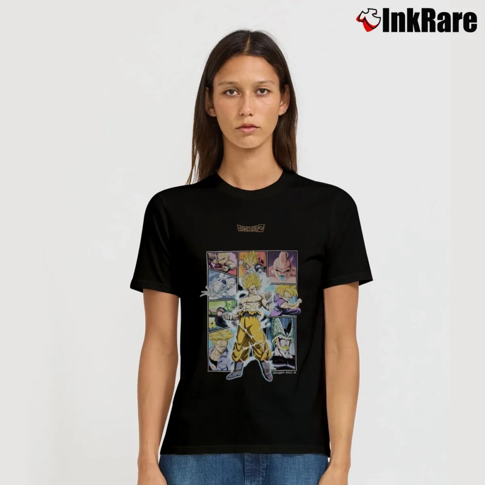 Women’s Dragon Ball Z Classic Graphic Signature T-Shirt in black | Soft, Flattering Fit