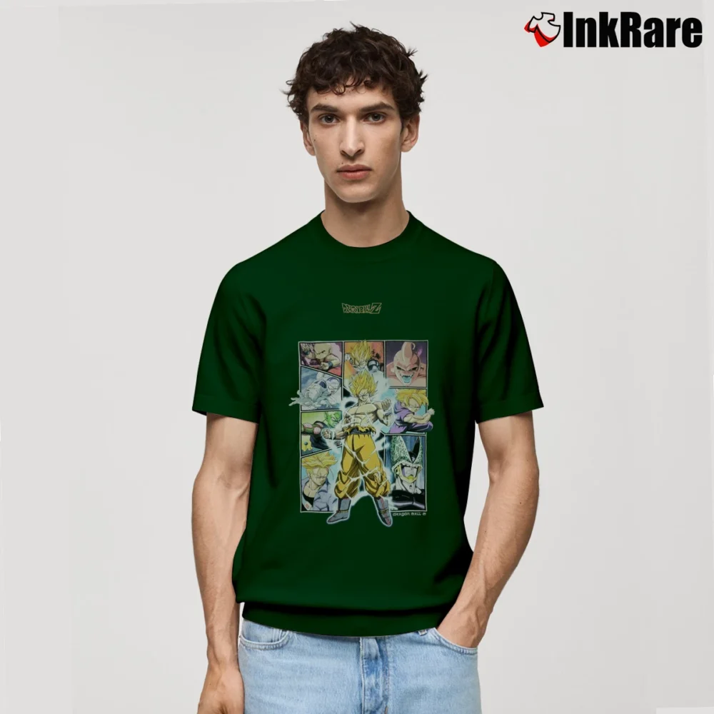 Men’s Dragon Ball Z Classic Graphic Classic T-Shirt in forest green | Soft, Breathable Everyday Wear