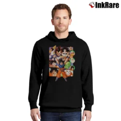 Men’s Dragon Ball Z Group Anniversary Pullover Hoodie in black | Cozy, Durable, Modern Fit