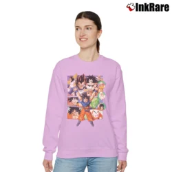 Women’s Dragon Ball Z Group Anniversary Relaxed Sweatshirt in light pink | Soft, Laid-Back Vibe