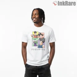 Dragon Balls Z Heroes Superhero Lineup Shirt on white short sleeve shirt for men graphic tee