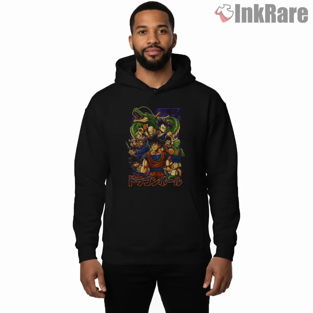 Dragon Battle Crossover Movie Poster Shirt on black hoodie for men graphic tee