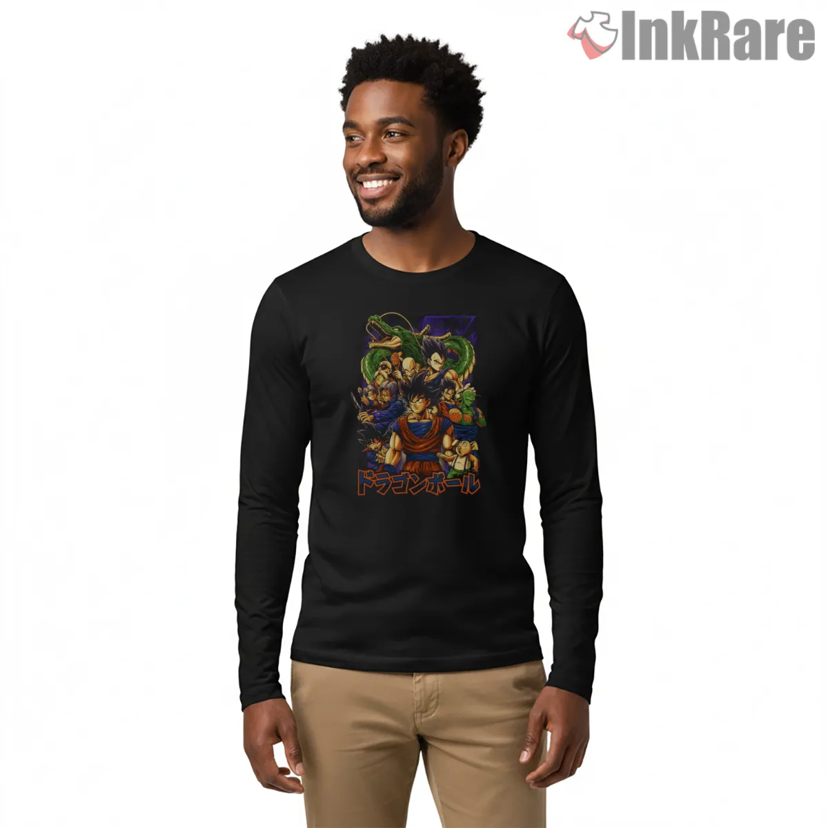 Dragon Battle Crossover Movie Poster Long Sleeve Black Dragon Battle Crossover Movie Poster Shirt on black long sleeve shirt for men graphic tee