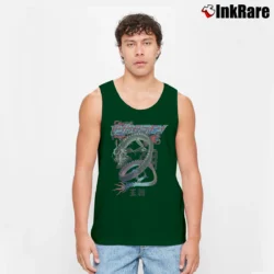 Men’s Dragon Dynasty Japanese Graphic Gift Tank Top in forest green | Breathable, Active-Friendly Design