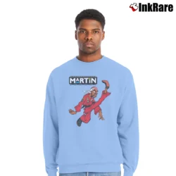 Men’s Dragon Fly Jones Martin Lawrence Crewneck Sweatshirt in light blue | Cozy Fabric, Clean Style