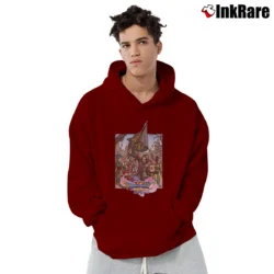 Men’s Dragon Quest XI Video Game Themed Pullover Hoodie in maroon | Cozy, Durable, Modern Fit