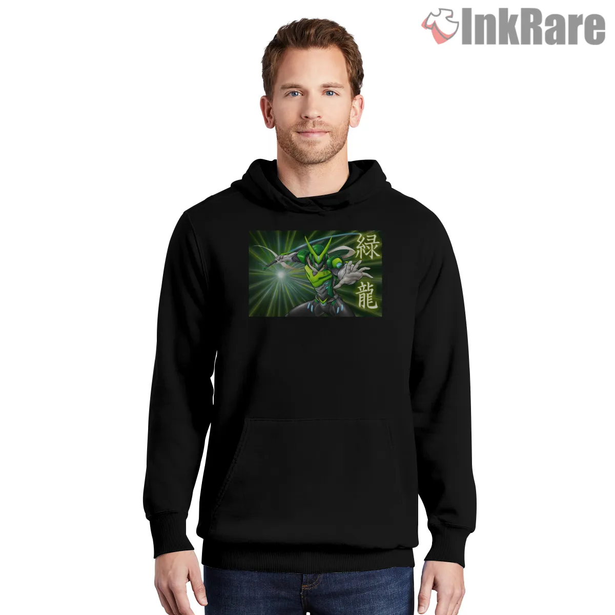 Dragon Ranger Cyber Samurai Energy Hoodie Black Dragon Ranger Cyber Samurai Energy Shirt on black hoodie for men graphic tee