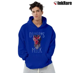 Men’s Dragon's Milk Graphic Fantasy Style Pullover Hoodie in royal blue | Cozy, Durable, Modern Fit