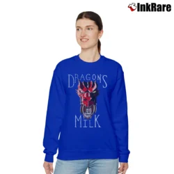 Women’s Dragon's Milk Graphic Fantasy Style Relaxed Sweatshirt in royal blue | Soft, Laid-Back Vibe