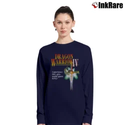 Women’s Dragon Warrior 4 Retro Game Graphic Long-Sleeve Top in navy | Sleek, Versatile, All-Season