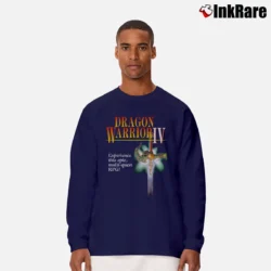 Men’s Dragon Warrior 4 Retro Game Graphic Long-Sleeve Shirt in navy | Sleek, Lightweight, Year-Round Wear