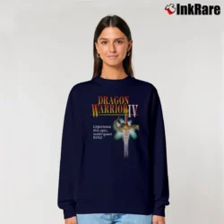 Women’s Dragon Warrior 4 Retro Game Graphic Relaxed Sweatshirt in navy | Soft, Laid-Back Vibe