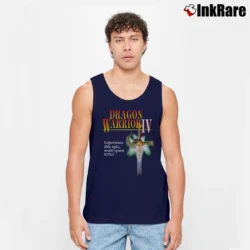 Men’s Dragon Warrior 4 Retro Game Graphic Tank Top in navy | Breathable, Active-Friendly Design