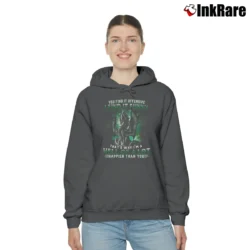 Women’s Dragon You Find It Offensive I Find It Funny Hell Quote Cozy Hoodie in charcoal | Warm, Structured, Stylish